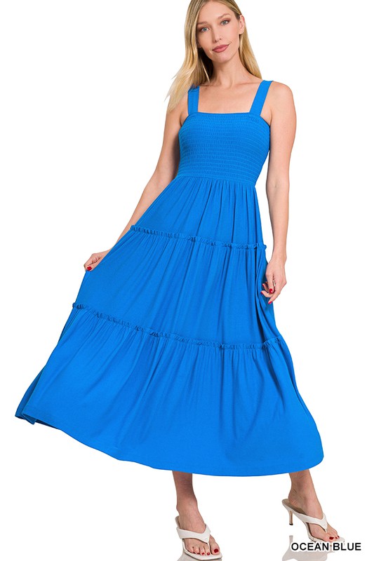 Tiered Midi Dress- Various Colors