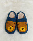 Melody Teddy Bear Print Plush Slide Slippers