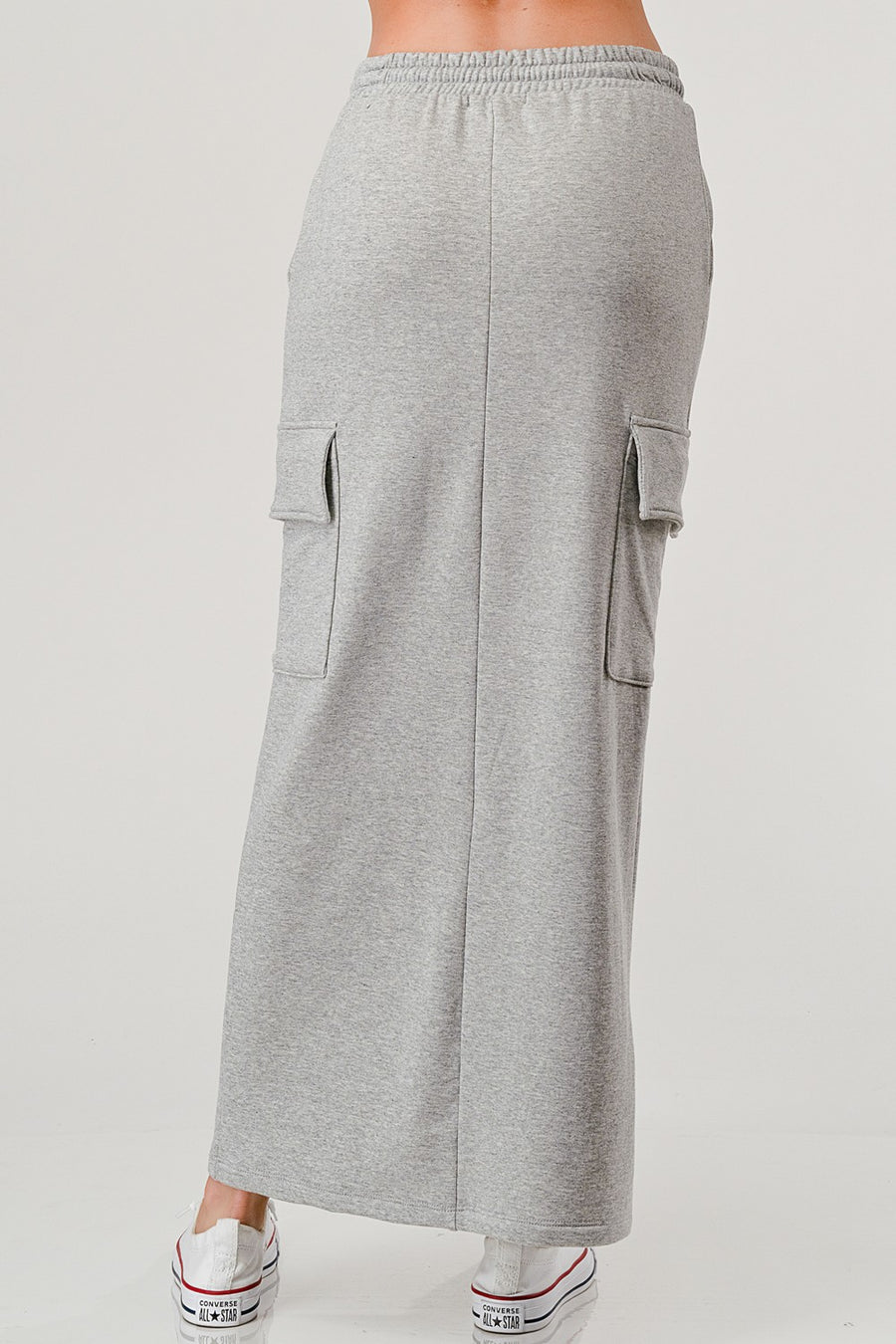 Modal Brushed Long Cargo Skirt, by Hashttag