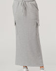 Modal Brushed Long Cargo Skirt, by Hashttag