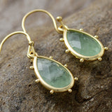 Natural Stone Teardrop Earrings