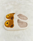 Melody Teddy Bear Print Plush Slide Slippers