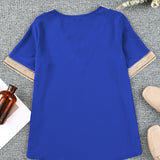 Contrast V-Neck Blouse (online only)