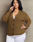 Zenana Button Down Cardigan in Olive