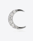 Zircon Moon 925 Sterling Silver Stud Earrings