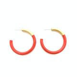 Accessory Jane - Med LIZ Hoops In Tomato Red