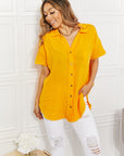 Cotton Summer Breeze Gauze Short Sleeve in Sunshine