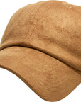 KBETHOS - SUEDE BASEBALL CAP: Light Brown