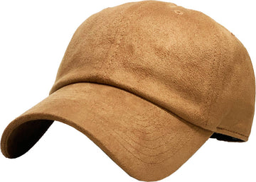 KBETHOS - SUEDE BASEBALL CAP: Light Brown