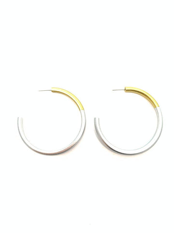 Accessory Jane - Med Liz Hoops in Gold/Silver