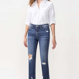 High Rise Crop Straight Leg, Lovervet by Vervet