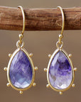 Natural Stone Teardrop Earrings