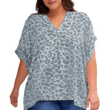 Floral Half Sleeve Top, Various Colors (Plus size only)