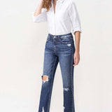High Rise Crop Straight Leg, Lovervet by Vervet