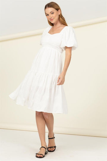 FIND ME AGAIN TIERED MIDI DRESS- Hyfve