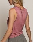 Not Your Typical Basic Knit Tank Top-Pol