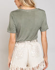 Super Soft Girly Pocket Tee- Pol