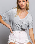 Super Soft Girly Pocket Tee- Pol