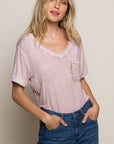 Super Soft Girly Pocket Tee- Pol