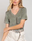 Super Soft Girly Pocket Tee- Pol