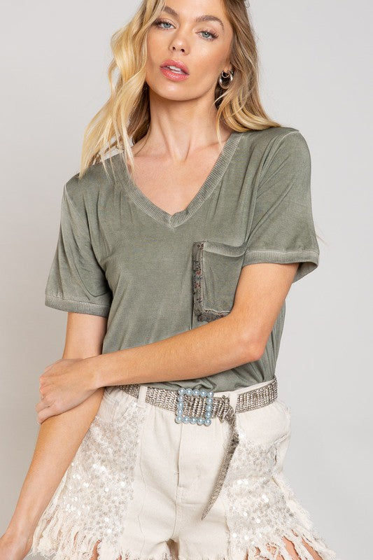 Super Soft Girly Pocket Tee- Pol