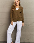 Zenana Button Down Cardigan in Olive