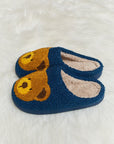 Melody Teddy Bear Print Plush Slide Slippers