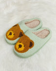 Melody Teddy Bear Print Plush Slide Slippers