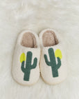 Melody Cactus Plush Slide Slippers