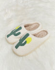 Melody Cactus Plush Slide Slippers