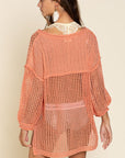 Oversized Fit See-through Pullover Sweater-Pol