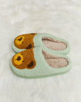 Melody Teddy Bear Print Plush Slide Slippers