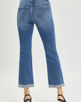 RISEN Button Fly Cropped Bootcut Jeans (plus only)