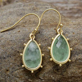 Natural Stone Teardrop Earrings