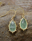 Natural Stone Teardrop Earrings