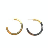 Accessory Jane - Med Liz Hoops in Dark Natural