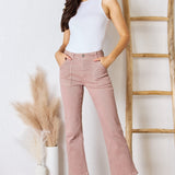 RISEN High Rise Ankle Flare Jeans