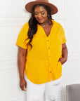 Cotton Summer Breeze Gauze Short Sleeve in Sunshine