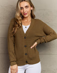 Zenana Button Down Cardigan in Olive