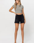 High Rise Criss Cross Stretch Shorts by Vervet