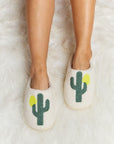 Melody Cactus Plush Slide Slippers