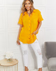 Cotton Summer Breeze Gauze Short Sleeve in Sunshine