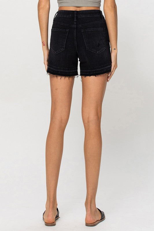 High Rise Criss Cross Stretch Shorts by Vervet