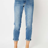 Judy Blue Cuffed Hem Slim Jeans (Plus only)