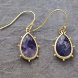 Natural Stone Teardrop Earrings