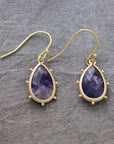 Natural Stone Teardrop Earrings