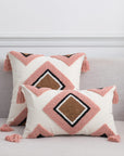 Geometric Graphic Tassel Decorative Throw Pillow Case