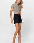 High Rise Criss Cross Stretch Shorts by Vervet