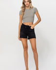 High Rise Criss Cross Stretch Shorts by Vervet