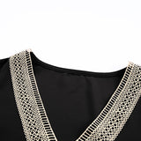 Contrast V-Neck Blouse (online only)